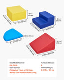 VEVOR Bērnu kāpšanas rotaļu komplekts, 4 daļas, putu kāpšanas bloki bērniem no 6 mēnešiem līdz 3 gadiem, PU ādas pārklājums, iekštelpu rāpošanas un slīdēšanas aktivitāšu komplekts, viegli tīrāms