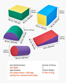 VEVOR Bērnu kāpšanas rotaļu komplekts, 5 daļas, putu kāpšanas bloki bērniem no 6 mēnešiem līdz 3 gadiem, PU ādas pārklājums, iekštelpu rāpošanas un slīdēšanas aktivitāšu komplekts, viegli tīrāms