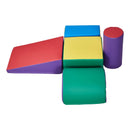 VEVOR Bērnu kāpšanas rotaļu komplekts, 5 daļas, putu kāpšanas bloki bērniem no 6 mēnešiem līdz 3 gadiem, PU ādas pārklājums, iekštelpu rāpošanas un slīdēšanas aktivitāšu komplekts, viegli tīrāms