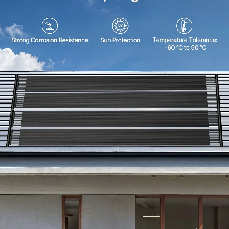 VEVOR Saules baseina sildītājs, 0,84 × 6,1 m HDPE saules kolektora panelis (2 gab.), izturīgs un laikapstākļu noturīgs, ar pilnu piederumu komplektu, universāls risinājums ūdens temperatūras paaugstināšanai virszemes un iebūvējamiem baseiniem