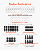 VEVOR Saules baseina sildītājs, 1,22 × 3,05 m HDPE saules paneļi (4 gab.) ar pilnu piederumu komplektu, izturīgi un laikapstākļu noturīgi, universāli ūdens temperatūras paaugstināšanai, piemēroti virszemes un iebūvējamajiem baseiniem
