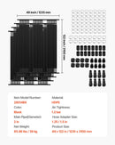 VEVOR Saules baseina sildītājs, 1,22 × 3,05 m HDPE saules paneļi (4 gab.) ar pilnu piederumu komplektu, izturīgi un laikapstākļu noturīgi, universāli ūdens temperatūras paaugstināšanai, piemēroti virszemes un iebūvējamajiem baseiniem
