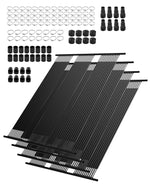 VEVOR Saules baseina sildītājs, 1,22 × 3,05 m HDPE saules paneļi (4 gab.) ar pilnu piederumu komplektu, izturīgi un laikapstākļu noturīgi, universāli ūdens temperatūras paaugstināšanai, piemēroti virszemes un iebūvējamajiem baseiniem