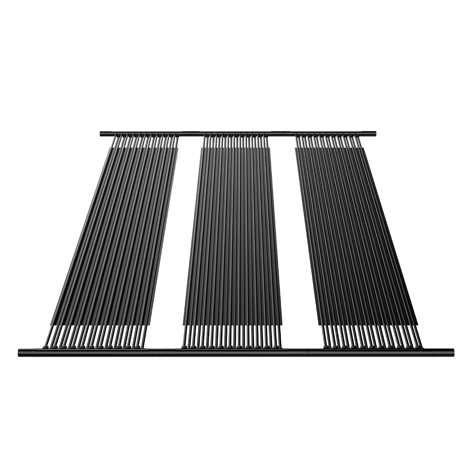 VEVOR Saules baseina sildītājs, 1,22 × 3,05 m HDPE saules paneļi (4 gab.) ar pilnu piederumu komplektu, izturīgi un laikapstākļu noturīgi, universāli ūdens temperatūras paaugstināšanai, piemēroti virszemes un iebūvējamajiem baseiniem