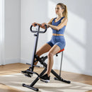 VEVOR dziļo pietupienu trenažieris mājai ar airēšanas funkciju, salokāms glute un kāju treniņu trenažieris ar 2 augstas izturības pretestības lentēm, melns