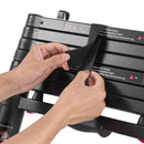 VEVOR jumta telts ar cieto apvalku 2–3 personām, alumīnija konstrukcija ar trīskrāsu LED apgaismojumu, biezs matracis un logs, ūdensizturīga un vēja noturīga, piemērota Jeep, SUV un pikapam