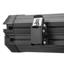 VEVOR jumta telts ar cieto apvalku 2–3 personām, alumīnija konstrukcija ar trīskrāsu LED apgaismojumu, biezs matracis un logs, ūdensizturīga un vēja noturīga, piemērota Jeep, SUV un pikapam