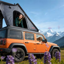 VEVOR Jumta telts ar cieto apvalku 2–3 personām, alumīnija konstrukcija ar trīskrāsu LED apgaismojumu, biezs matracis un 1 logs, ūdensizturīga un vēja noturīga, piemērota Jeep, SUV un pikapam