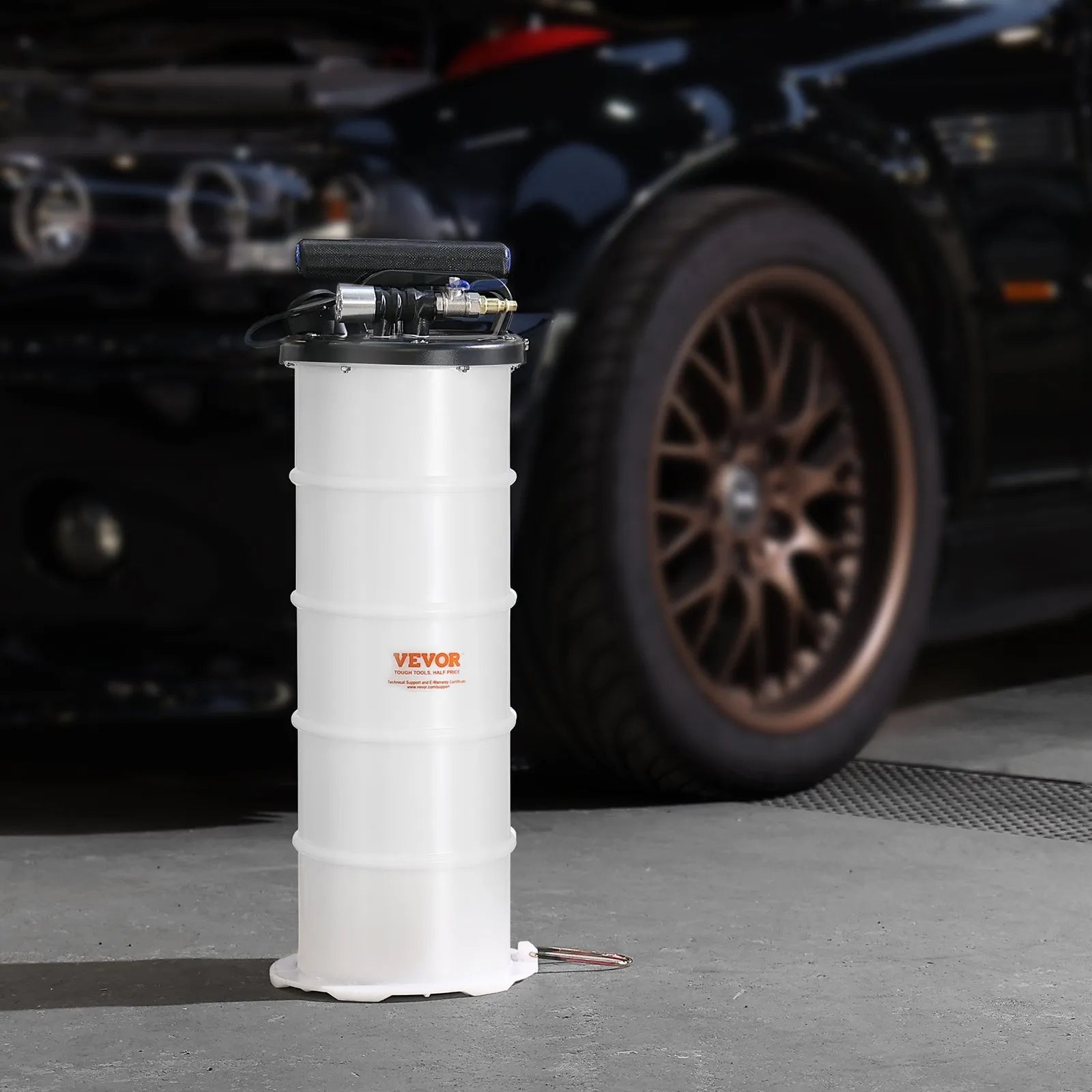 VEVOR šķidruma ekstraktors 6,5 l pneimatisks/manuāls eļļas maiņas vakuuma šķidruma ekstraktors ar mēraparātu un iesūkšanas šļūteni automobiļu šķidrumu vakuuma izsūkšanai