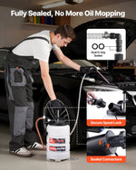 VEVOR šķidruma ekstraktors 9,5 l manuāls vakuuma eļļas maiņas sūknis ar 150 cm šļūteni un trim 120 cm pagarinājuma caurulēm, HDPE tvertne automašīnām, zāles pļāvējiem un laivām