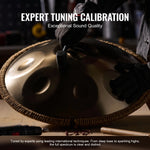 VEVOR Handpan tērauda bungas 55,9 cm ar 10 notīm D minorā ar vālīti