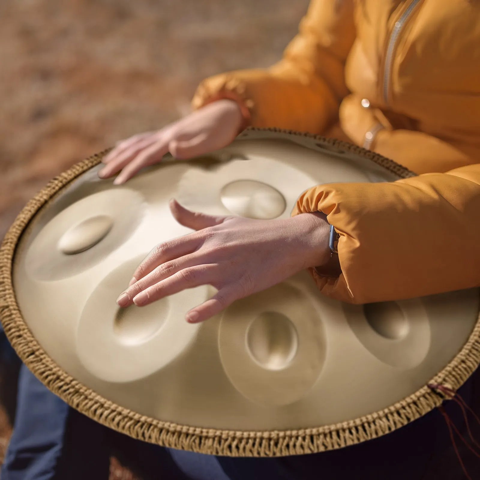 VEVOR Handpan tērauda bungas 55,9 cm ar 10 notīm D minorā ar vālīti