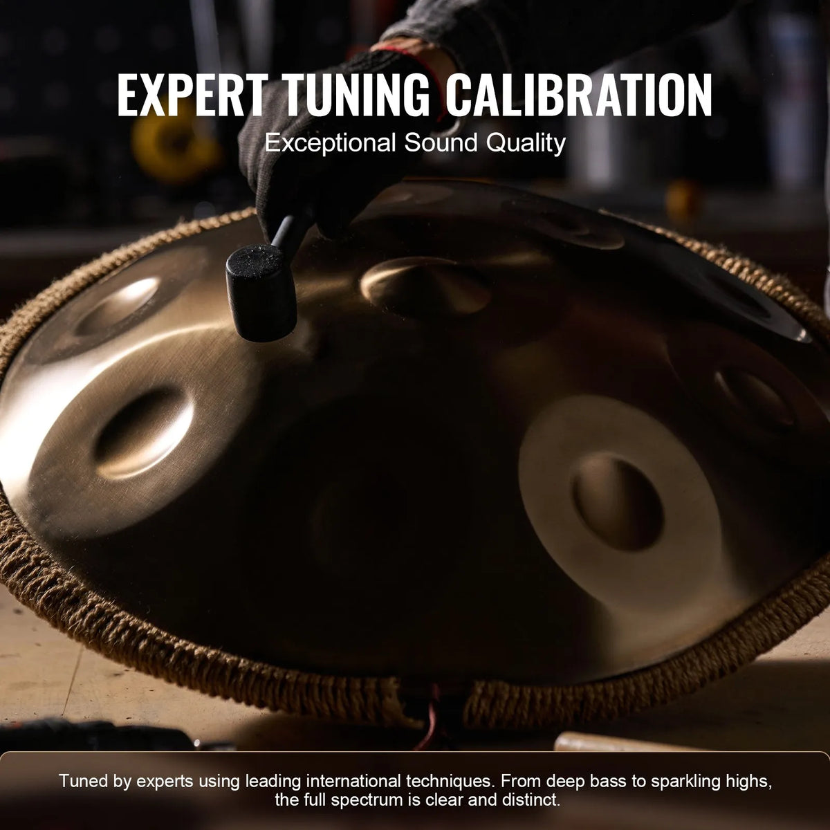 VEVOR Handpan tērauda mēles bungas 55,9 cm 12 notis D minorā ar vālīti