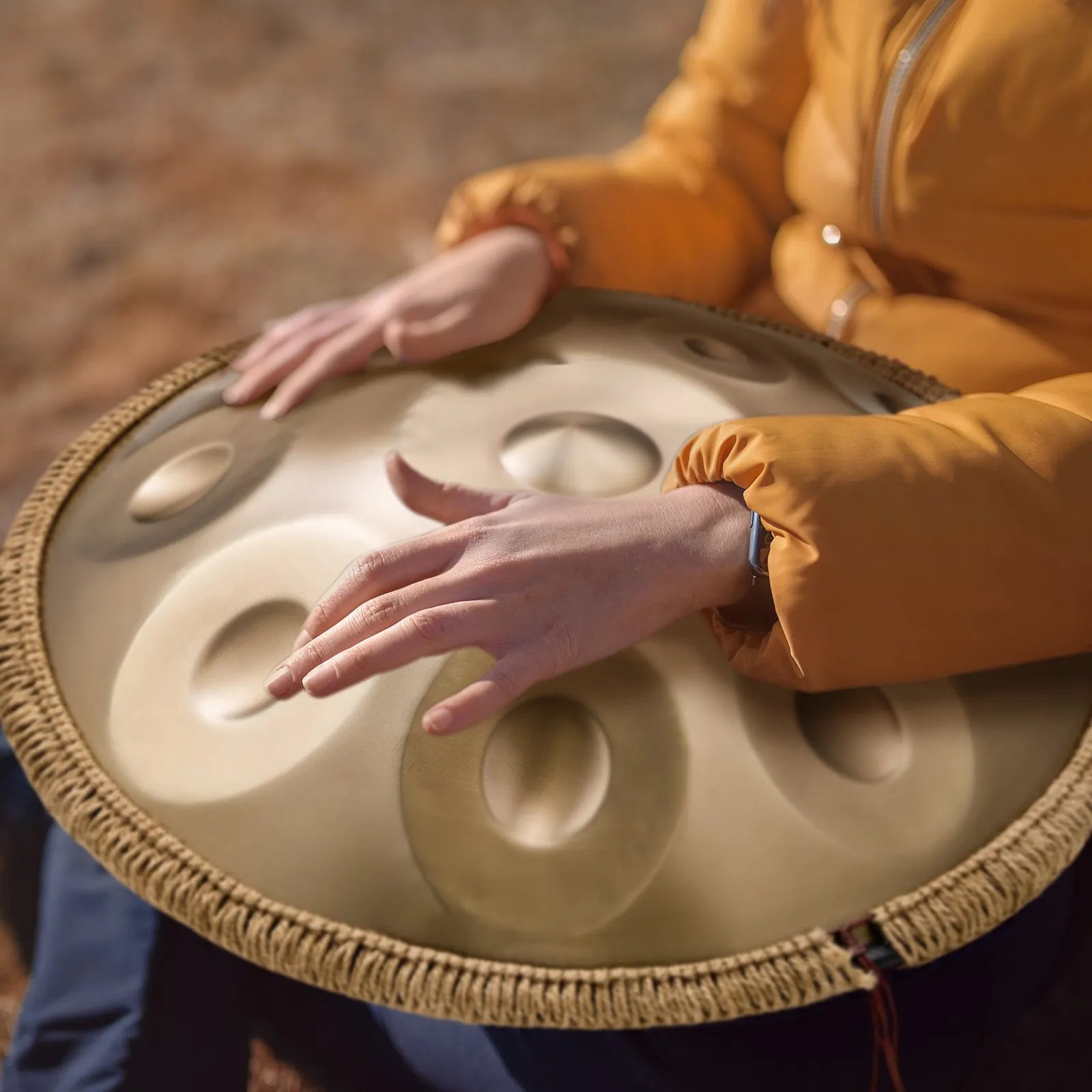 VEVOR Handpan tērauda mēles bungas 55,9 cm 12 notis D minorā ar vālīti