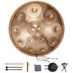 VEVOR Handpan tērauda mēles bungas 55,9 cm 12 notis D minorā ar vālīti