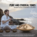 VEVOR Handpan tērauda mēles bungas 55,9 cm ar 9 notīm D minorā ar vālītēm pieaugušajiem