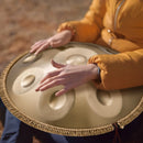 VEVOR Handpan tērauda mēles bungas 55,9 cm ar 9 notīm D minorā ar vālītēm pieaugušajiem