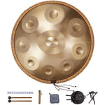 VEVOR Handpan tērauda mēles bungas 55,9 cm ar 9 notīm D minorā ar vālītēm pieaugušajiem
