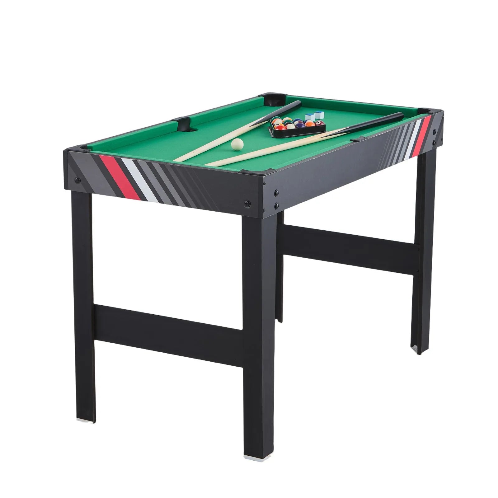 VEVOR 4 vienā kombinētais spēļu galds, 122 cm gaisa hokeja galds ar biljardu, galda futbolu un galda tenisu, komplektā ripas un stūmēji, sporta arkādes galds ģimenes spēļu istabai vai birojam