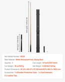 VEVOR snūkera kija 1447,8 mm, dalāma konstrukcija ar pagarinājuma stieni un 9,7 mm ādas uzgali, 538 g profesionāla biljarda kija bāram, mājai un birojam, komplektā koka futrālis