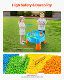 VEVOR ūdens galds mazuļiem, bērnu sensorais aktivitāšu galds Fish 'n Splash ūdens rotaļu komplekts ar 9 piederumiem, vasaras ūdens aktivitāšu galds ar makšķerēšanas spēli bērniem no 3+ gadiem