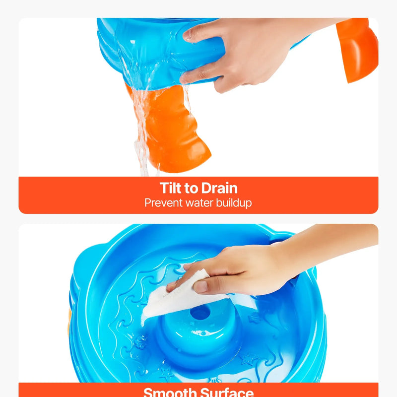 VEVOR ūdens galds mazuļiem, bērnu sensorais aktivitāšu galds Fish 'n Splash ūdens rotaļu komplekts ar 9 piederumiem, vasaras ūdens aktivitāšu galds ar makšķerēšanas spēli bērniem no 3+ gadiem