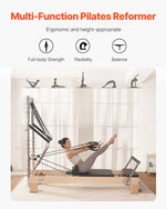 VEVOR koka pilates reformeris ar dubulto pretestību, treniņu aprīkojums ar reformera kasti un lēciena platformu, piemērots iesācējiem un pieredzējušiem lietotājiem mājas sporta zālei un studijai, slodze līdz 181 kg