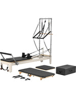 VEVOR pilates reformeris ar dubulto pretestību, treniņu aprīkojums ar reformera kasti un lēciena platformu, piemērots iesācējiem un pieredzējušiem lietotājiem mājas sporta zālei un studijai, slodze līdz 181 kg