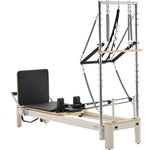 VEVOR pilates reformeris ar dubulto pretestību, treniņu aprīkojums ar reformera kasti un lēciena platformu, piemērots iesācējiem un pieredzējušiem lietotājiem mājas sporta zālei un studijai, slodze līdz 181 kg