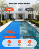 VEVOR saules baseina pārsegs, 10,97 × 4,88 m taisnstūra saules burbuļu sega, 0,3 mm PE materiāls, siltuma uzkrāšana dienā un saglabāšana naktī, zila