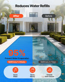 VEVOR saules baseina pārsegs, 10,97 × 5,49 m taisnstūra saules burbuļu sega, 0,2 mm PE materiāls, siltuma uzkrāšana dienā un saglabāšana naktī, zila