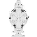VEVOR pneimatiskais dubultās membrānas sūknis, polipropilēna korpuss, PTFE membrānas, 25,4 mm ieplūde/izplūde, 9,46 L/min, paredzēts naftas produktiem, dīzeļdegvielai, eļļām un zemas viskozitātes šķidrumiem