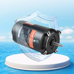 VEVOR 1 ZS baseina sūkņa motors, 56J rāmis, 115 V (9,8 A) / 230 V (4,9 A), 3450 apgr./min., 60 Hz, servisa koeficients 1,4, 90 μF/250 V kondensators, pretēji pulksteņrādītāja virzienam rotācija, apaļā atloka nomaiņas motors