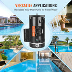 VEVOR 1 HP baseina sūkņa motors, 56Y rāmis, 115 V/230 V, 3450 apgr./min, 90 µF/250 V kondensators, CCW rotācija