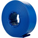 VEVOR Izplūdes šļūtene, 38 mm × 32 m, PVC plakana auduma šļūtene, pastiprināta atpakaļskalošanas un drenāžas šļūtene ar skavām, laikapstākļu un plīsumu izturīga, piemērota baseiniem un ūdens pārsūknēšanai, zila