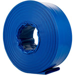 VEVOR Izplūdes šļūtene, 38 mm × 32 m, PVC plakana auduma šļūtene, pastiprināta atpakaļskalošanas un drenāžas šļūtene ar skavām, laikapstākļu un plīsumu izturīga, piemērota baseiniem un ūdens pārsūknēšanai, zila