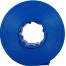 VEVOR Izplūdes šļūtene, 38 mm × 32 m, PVC plakana auduma šļūtene, pastiprināta atpakaļskalošanas un drenāžas šļūtene ar skavām, laikapstākļu un plīsumu izturīga, piemērota baseiniem un ūdens pārsūknēšanai, zila