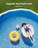 VEVOR ovāls baseina ieliktnis virszemes baseinam 7,32 × 3,75 m, izturīgs vinila baseina ieliktnis, standarta biezums, pārlaiduma (overlap) stiprinājuma tips, piemērots baseiniem ar sienas augstumu 1,32 m, vienkrāsains