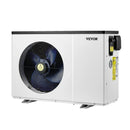 VEVOR Elektriskais baseina siltumsūknis, 1,48–7,11 kW sildīšanas jauda, energoefektīvs invertora tipa baseina ūdens sildītājs un dzesētājs virszemes baseiniem 15–30 m³, 220–240 V, 50 Hz