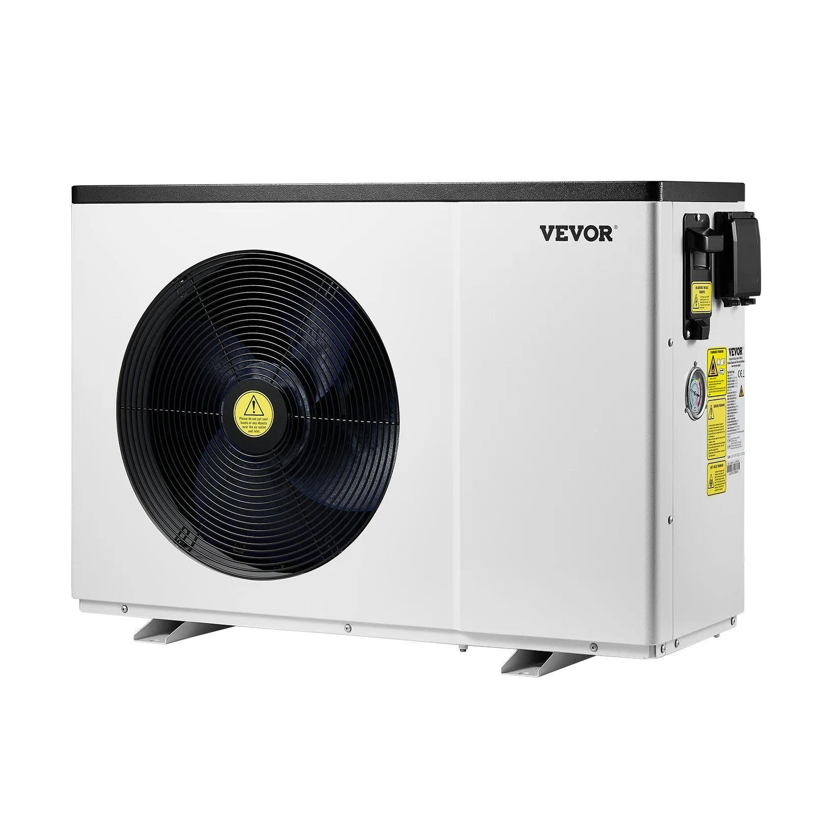 VEVOR Elektriskais baseina siltumsūknis, 2,51–11,38 kW sildīšanas jauda, energoefektīvs invertora tipa baseina ūdens sildītājs un dzesētājs 25–50 m³ virszemes baseiniem, AC 220–240 V, 50 Hz