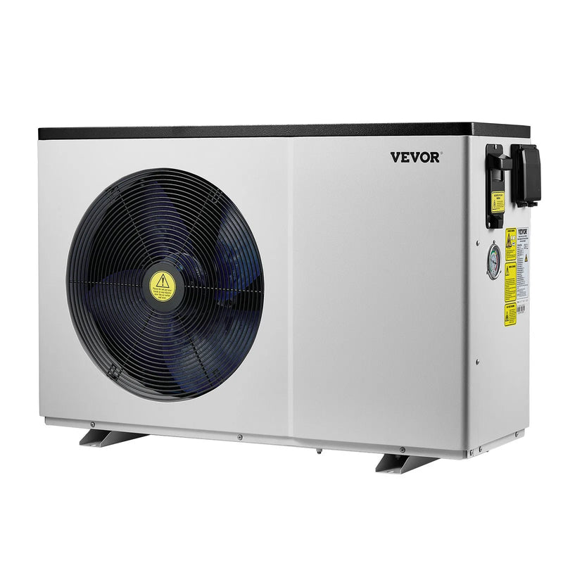 VEVOR Elektriskais baseina siltumsūknis, 3,22–15,25 kW sildīšanas jauda, energoefektīvs invertora tipa baseina ūdens sildītājs un dzesētājs 30–60 m³ virszemes baseiniem, AC 220–240 V, 50 Hz