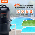VEVOR Kārtridža baseina filtrs, 40 m² filtrācijas laukums, filtrācijas sistēma iebūvējamam un virszemes baseinam ar uzlabotu filtru un hermētisku korpusu, piemērota karstajām vannām, SPA un piepūšamajiem baseiniem