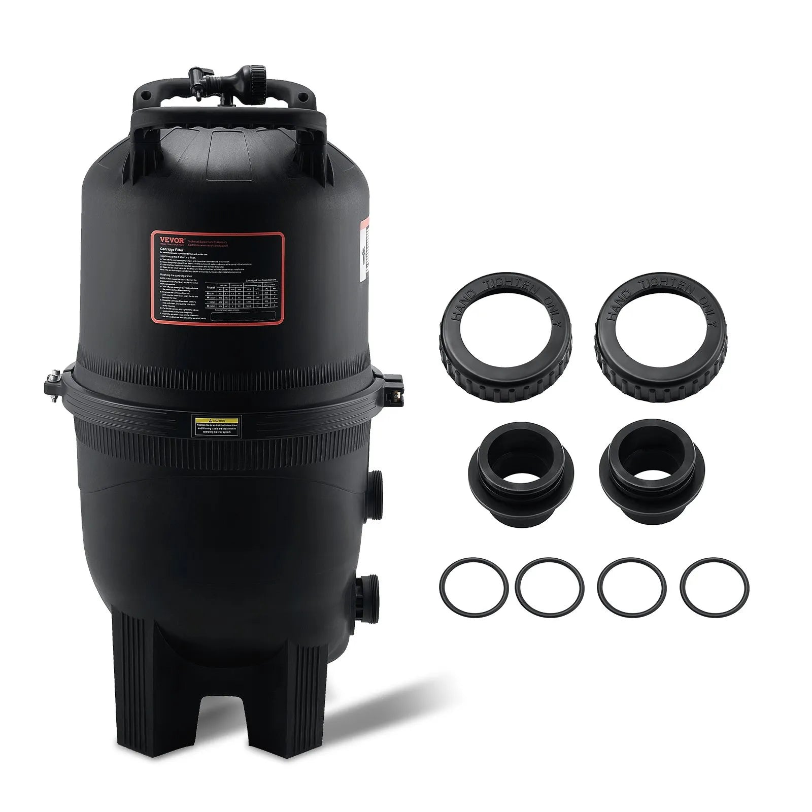 VEVOR Kārtridža baseina filtrs, 49 m² filtrācijas laukums, filtrācijas sistēma iebūvējamam un virszemes baseinam ar uzlabotu filtru un hermētisku korpusu, piemērota karstajām vannām, SPA un piepūšamajiem baseiniem