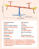 VEVOR Bērnu balansieris ar 45,4 kg slodzes ietilpību uz sēdvietu, sēdi un griezies tipa šūpoles ar 3 balsta kājām, 360° rotējošs āra rotaļu aprīkojums bērniem no 3 gadu vecuma