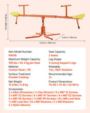 VEVOR Bērnu balansieris ar 45,4 kg slodzes ietilpību uz sēdvietu, sēdi un griezies tipa šūpoles ar 4 balsta kājām, 360° rotējošs āra rotaļu aprīkojums bērniem no 3 gadu vecuma