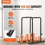 VEVOR paralēlās līdztekas, 200 kg nestspēja, izturīga dipu stacija ar regulējamu augstumu, stabilizēta konstrukcija atspiešanās un spēka vingrinājumiem, mājas sporta zālei