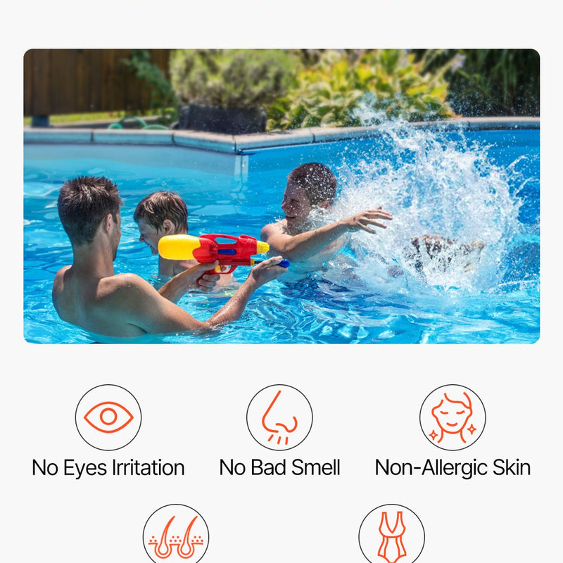 VEVOR sālsūdens hlorēšanas sistēma, baseina hlorēšanas šūna saderīga ar Hayward W3T-Cell-15 (T15), sālsūdens baseina šūna iebūvētiem peldbaseiniem līdz 151 000 l, 4,6 m barošanas kabelis, balta