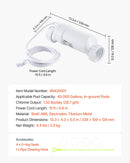 VEVOR sālsūdens hlorēšanas sistēma, baseina hlorēšanas šūna saderīga ar Hayward W3T-Cell-15 (T15), sālsūdens baseina šūna iebūvētiem peldbaseiniem līdz 151 000 l, 4,6 m barošanas kabelis, balta