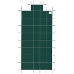 VEVOR drošības baseina pārsegs pazemes taisnstūra baseinam 5,49 × 10,97 m, ar 1,2 × 3,04 m centra gala pakāpienu, sieta tipa pārsegs ar drenāžas atverēm, ziemas drošības pārsegs, zaļš