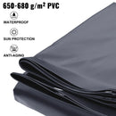 VEVOR baseina drošības pārsegs 3,20 × 5,67 m taisnstūra iebūvētiem baseiniem, drošības sieta pārsegs ar drenāžas atverēm, PVC ziemas pārsegs, tumši pelēks